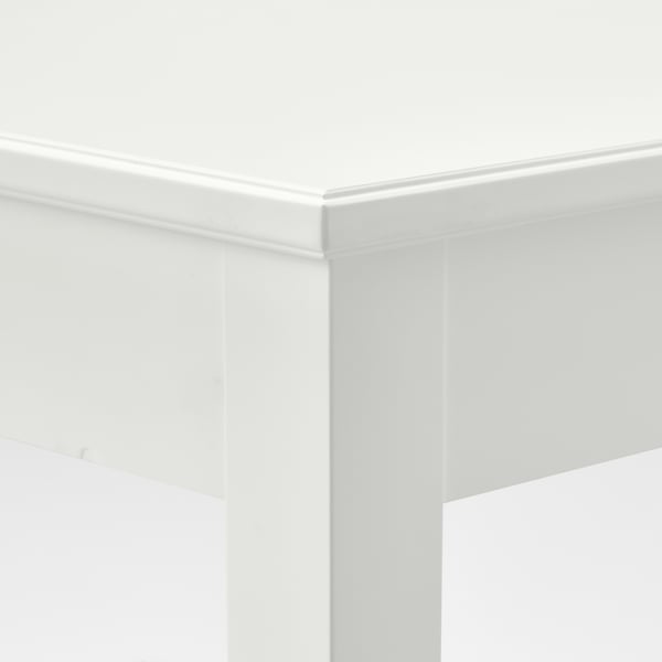 IDANÄS طاولة مع جناح ينطوي, أبيض, 51/86x96 سم