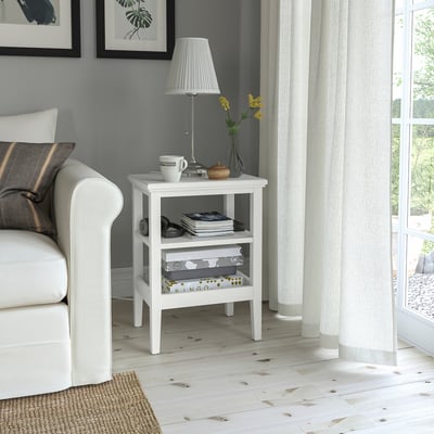 IDANÄS طاولة جانبية, أبيض, 46x36 سم