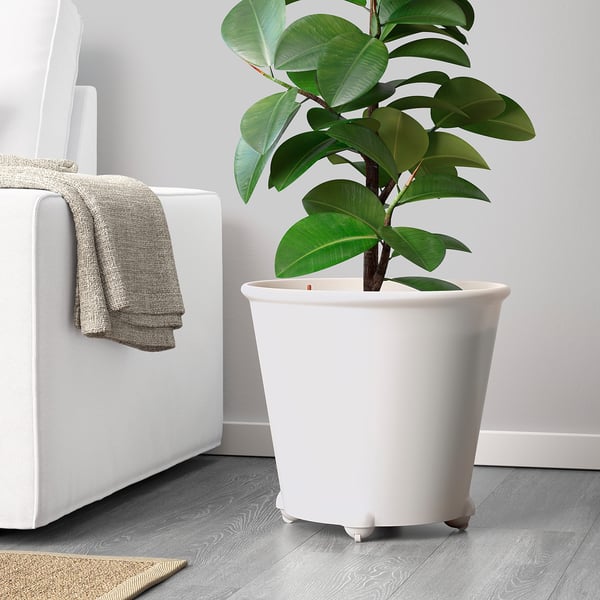 IKEA PS FEJÖ آنية نباتات ذاتية السقي, أبيض, 32 سم