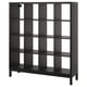 KALLAX وحدة رف مع إطار سفلي, أسود-بني/أسود, ‎147x164 سم‏