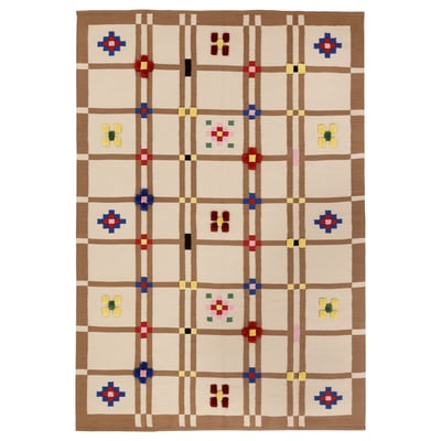 KNYLHAVREN سجادة، غزل مسطح, بني/صناعة يدوية, 170x240 سم