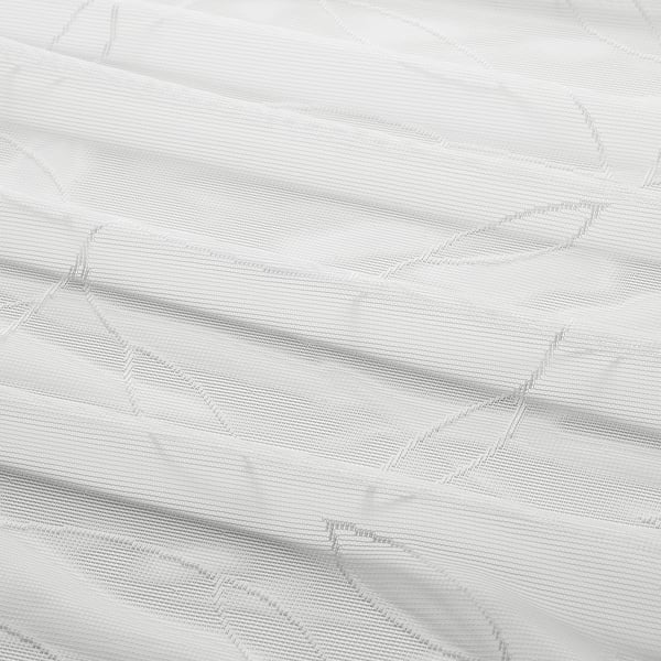LILLEGERD زوج ستائر شفافة, أبيض اوراق/مع جيب عصا, 145x300 سم