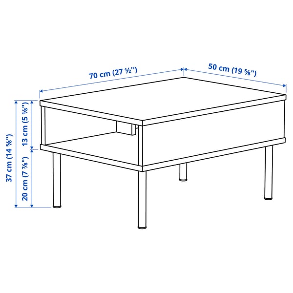 LILLEHEM وحدة كنب 4 مقاعد مع طاولة جانبية, Gunnared بني-أحمر/معدن