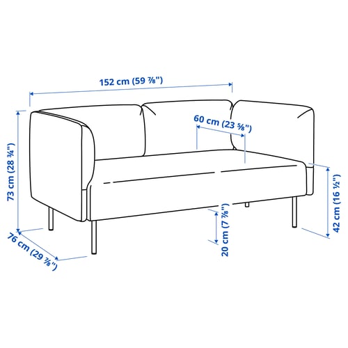 LILLEHEM وحدة كنب 5 مقاعد مع طاولة جانبية, Vissle/بيج معدن