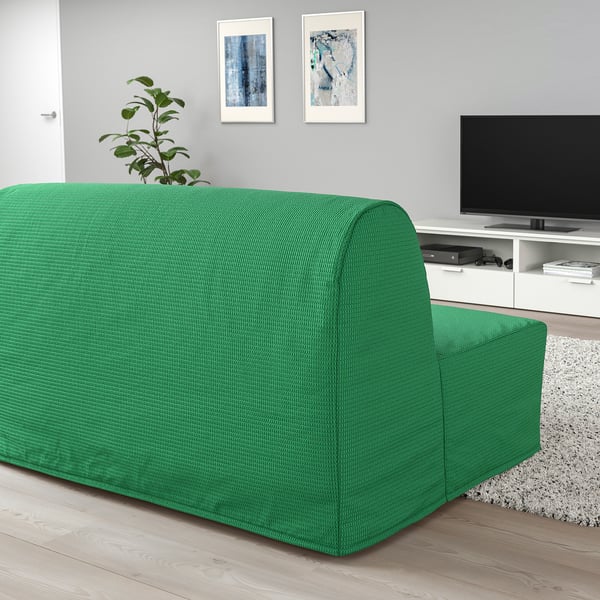 LYCKSELE LÖVÅS كنبة-سرير بمقعدين, Vansbro أخضر ساطع