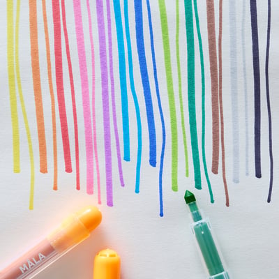 MÅLA قلم فلوماستر, ألوان منوعة