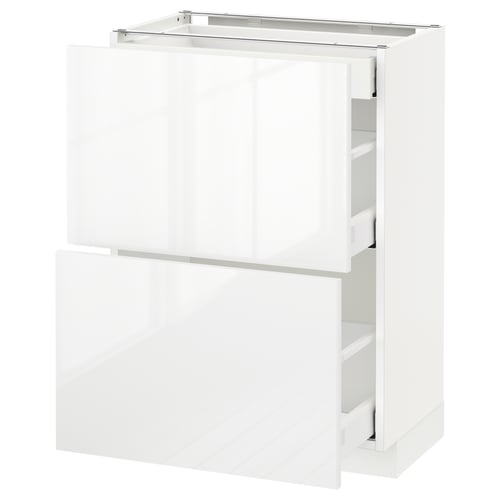 METOD / MAXIMERA خزانة قاعدة مع واجهتين/3أدراج