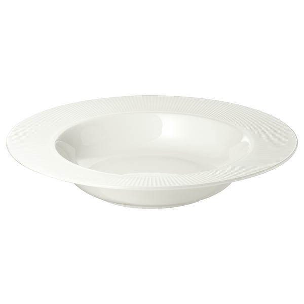 OFANTLIGT صحن عميق, أبيض, 24 سم