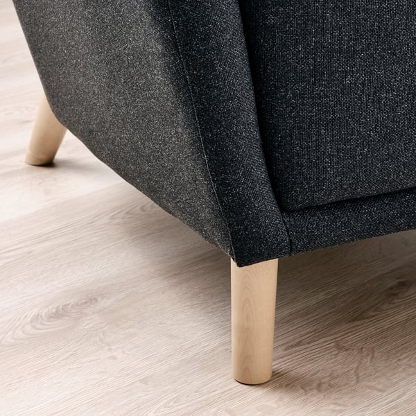OSKARSHAMN كرسي بجناحين, Gunnared أسود-رمادي