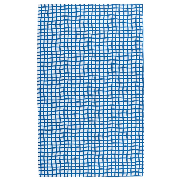 PILLERSTARR مفرش طاولة, نقش/أزرق أبيض, 145x240 سم