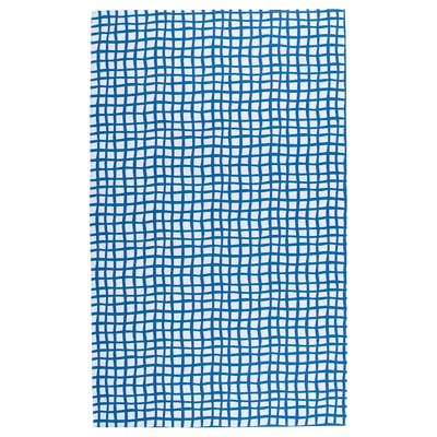 PILLERSTARR مفرش طاولة, نقش/أزرق أبيض, 145x240 سم