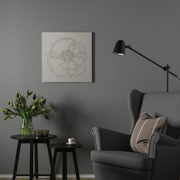 PJÄTTERYD صورة, رسم ورد, 56x56 سم