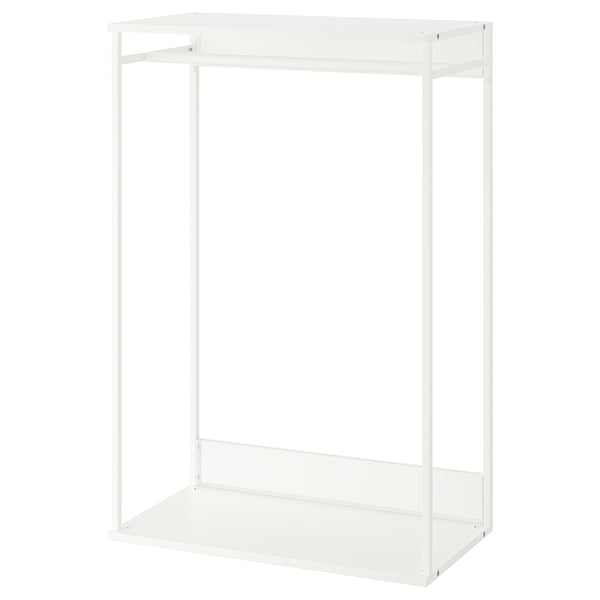 PLATSA وحدة تعليق مفتوحة للملابس, أبيض, 80x40x120 سم