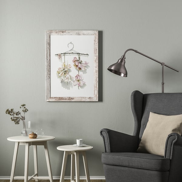 PLOMMONTRÄD برواز, أبيض مظهر الصنوبر المصبوغ, 50x70 سم