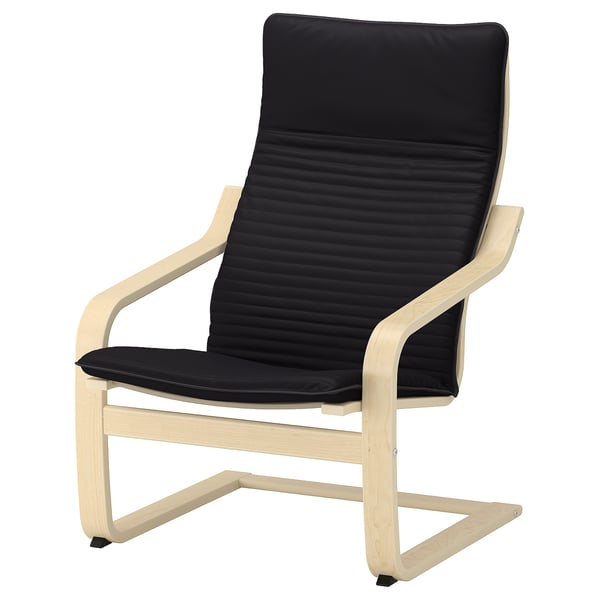 POÄNG وسادة كرسي بذراعين, Knisa أسود