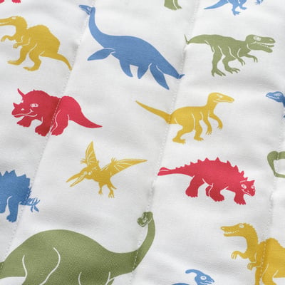 POÄNG وسادة كرسي مع مساند للذراعين للطفل, Medskog/نقش ديناصور