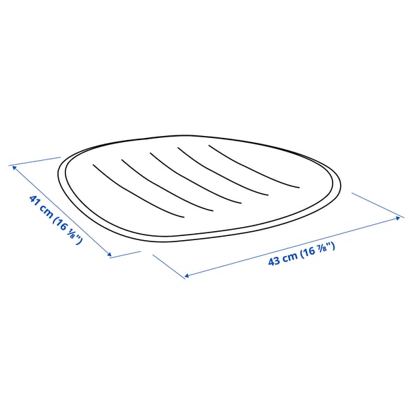 PYNTEN وسادة مقعد, رمادي غامق, 41x43 سم
