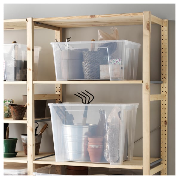 SAMLA صندوق, شفاف, 56x39x42 سم/65 ل