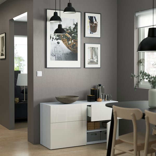 SELSVIKEN واجهة باب/وحدة أدراج, لامع أبيض, 60x38 سم