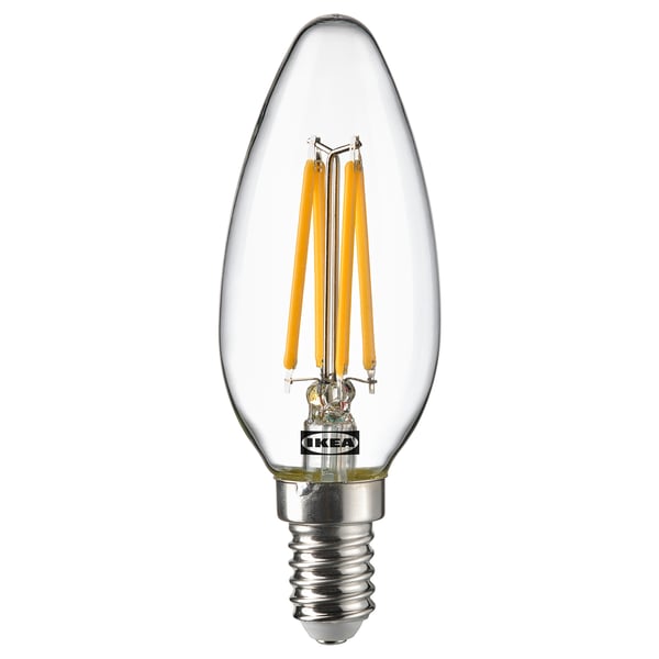 SOLHETTA لمبة LED E14 250 lumen, نجفة/شفاف