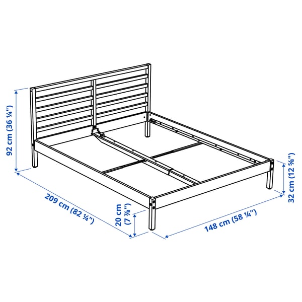 TARVA هيكل سرير, صنوبر/Luröy, 140x200 سم