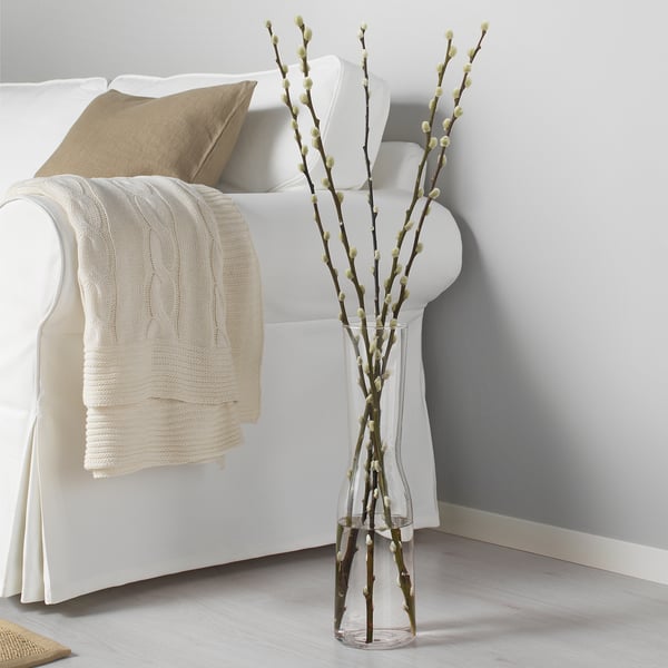 TIDVATTEN مزهرية, زجاج شفاف, 45 سم