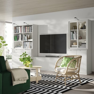 TONSTAD وحدة رفوف, أبيض-مطفي, ‎120x37x116 سم‏