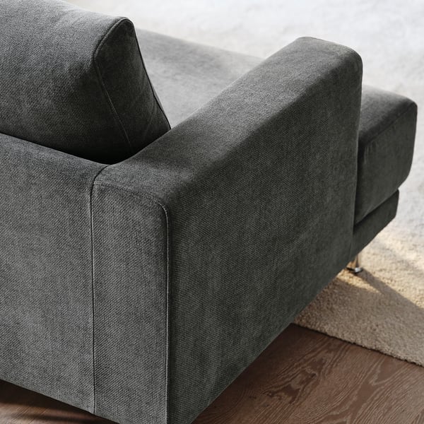 UPPÅKRA وحدة كنب ٤,٥ مقاعد, مع أريكة طويلة، يمين/Johanneshov رمادي غامق