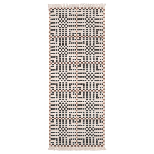 VAMDRUP سجادة، غزل مسطح, صناعة يدوية/متعدد الالوان, 80x200 سم