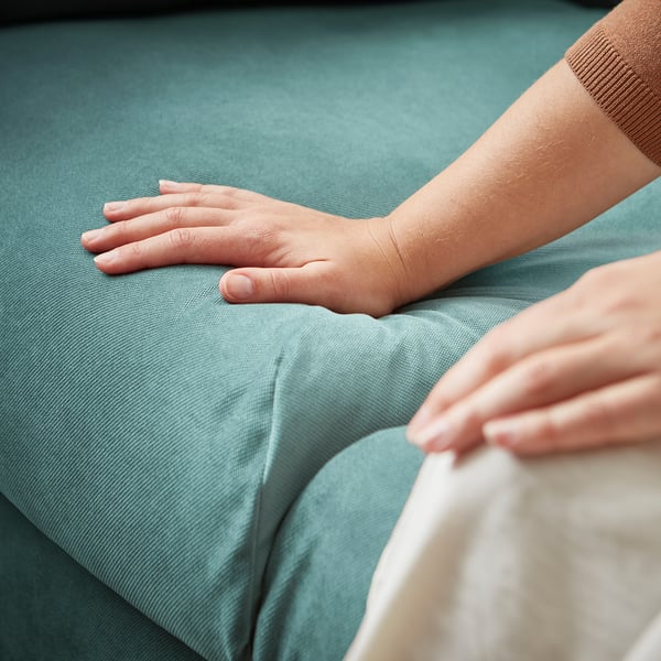 VINLIDEN كنبة بمقعدين, Hakebo تركواز فاتح