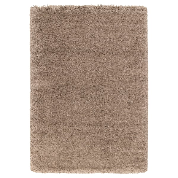 VOLLERSLEV سجادة، وبر طويل, بيج, 133x195 سم