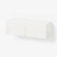 BESTÅ Wall-mounted cabinet combination, white/Hanviken white, 120x42x38 cm