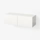 BESTÅ Wall-mounted cabinet combination, white/Selsviken white, 120x42x38 cm