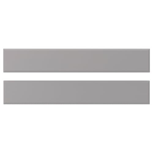 Two grey rectangular panels, smooth and uniform, arranged one above the other.