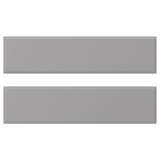 Two grey rectangular tiles with bevelled edges.