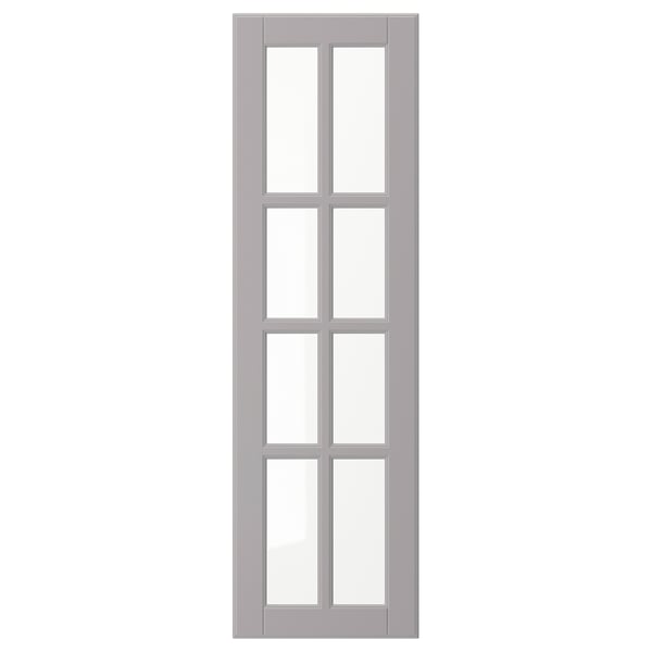 A BODBYN door in soft grey with bevelled panels. It a traditional design and smooth, easy-to-clean surface.