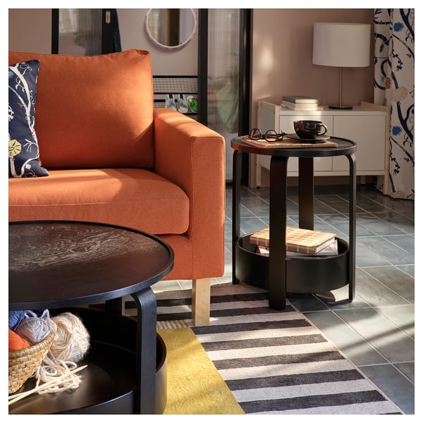 BORGEBY Side table, black, 46 cm