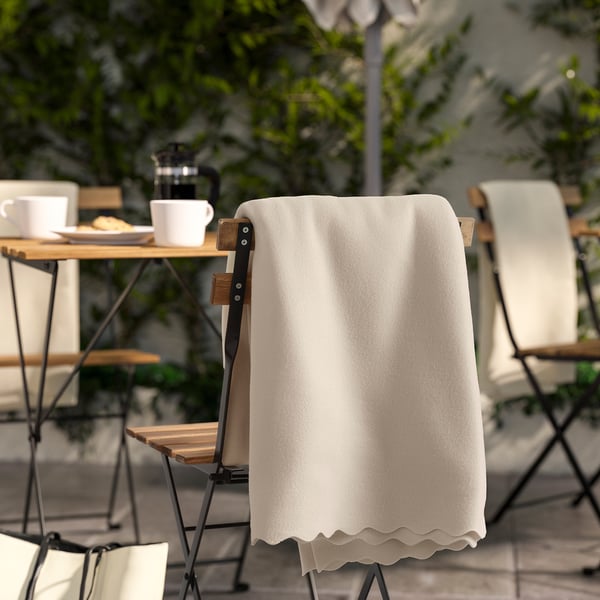 DAGGKÅPOR Throw, light beige, 130x170 cm