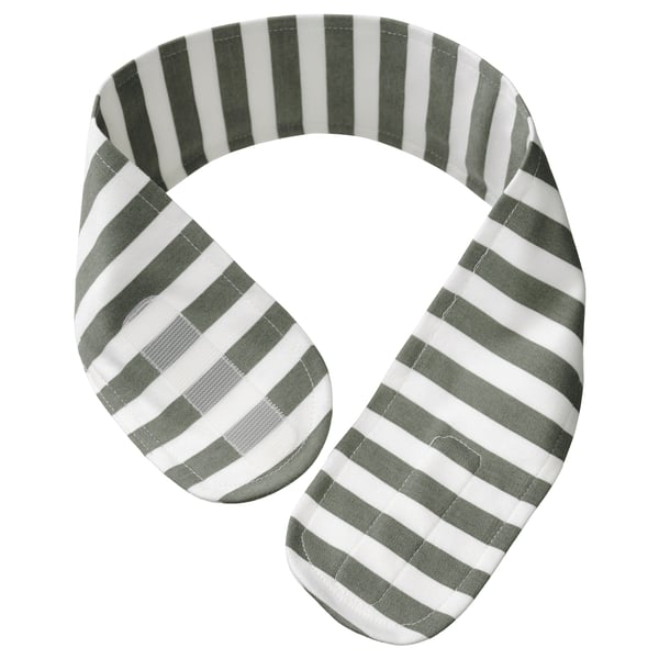 DOFTDRACENA: green striped cotton headband with adjustable fastener. Soft, comfortable, keeps hair away.
