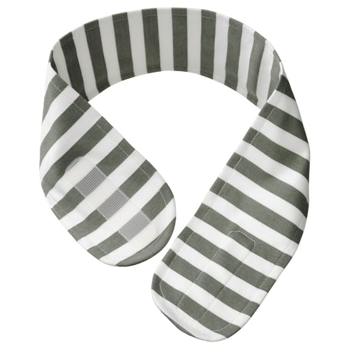DOFTDRACENA: green striped cotton headband with adjustable fastener. Soft, comfortable, keeps hair away.