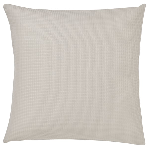 EBBATILDA light beige cushion, square, waffle cotton.