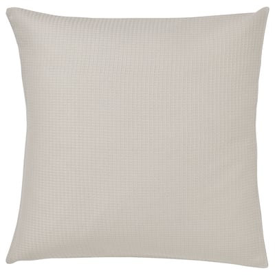 EBBATILDA light beige cushion, square, waffle cotton.