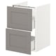 ENHET grey 2-drawer bathroom cabinet.