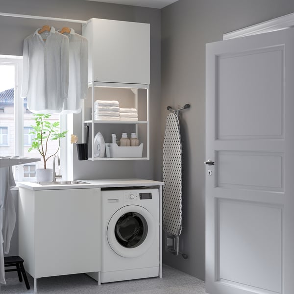 ENHET Laundry, white, 139x63.5x87.5 cm