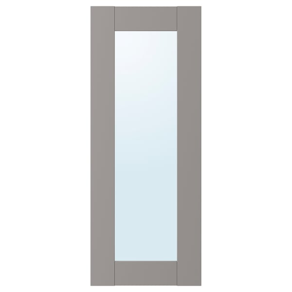 ENHET gray-framed bathroom mirror with sleek design.