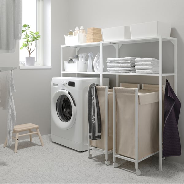 ENHET Storage combination, white, 160x30x129 cm