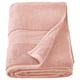 FREDRIKSJÖN light pink cotton towel, thick, soft, folded with ribbed edges.