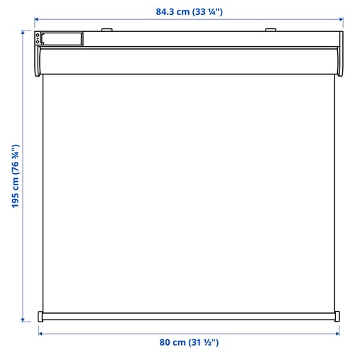 Illustration with measurements for the product: FYRTUR.