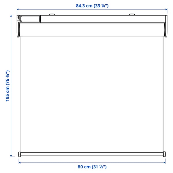 Illustration with measurements for the product: FYRTUR.