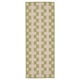 GÅNGSTIG kitchen mat: rectangular, green/white chequered, soft, non-slip, easy-clean, indoor/outdoor use.